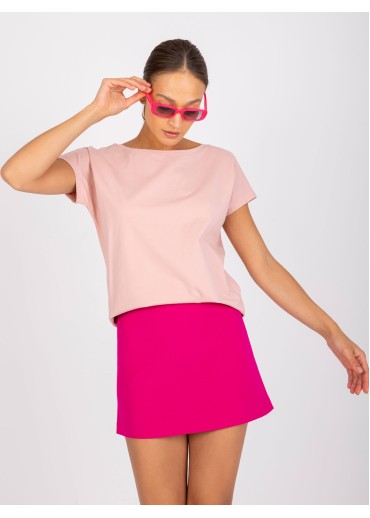 Tmavopúdrovo ružové basic tričko