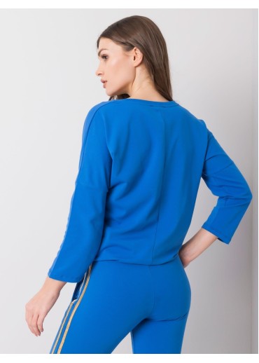 Modré tričko s potlačou