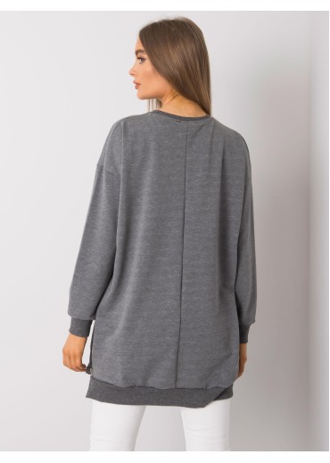 Tmavosivá mikinová tunika