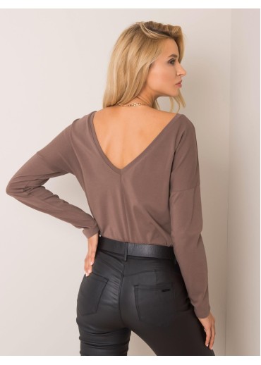 Hnedé tričko s dlhým rukávom