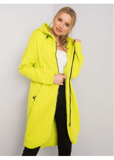 Limetkovo zelená predĺžená mikina