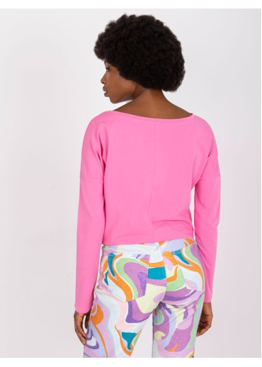 Ružové tričko s dlhým rukávom