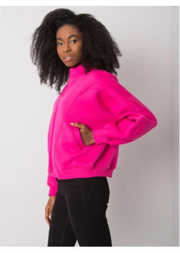 Fuchsiovo ružová dámska mikina