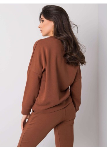 Hnedá bavlnená mikina