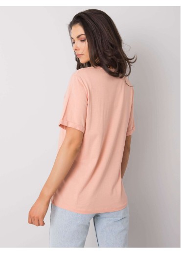 Lososovo ružové bavlnené tričko
