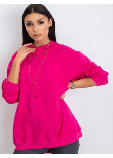 Fuchsiovo ružová oversize mikina