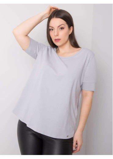 Svetlosivé bavlnené tričko over size