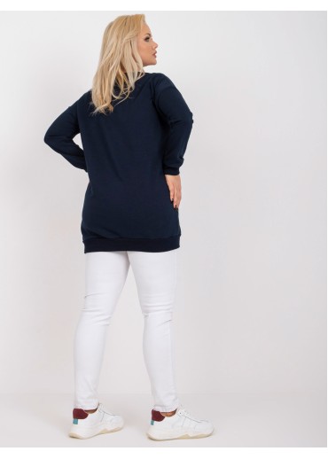 Modrá predĺžená mikina