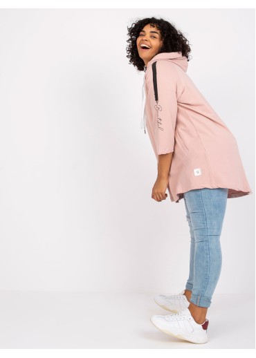 Tmavopúdrovo ružová mikina na zips