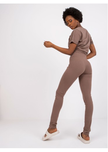 Béžovo hnedé legíny