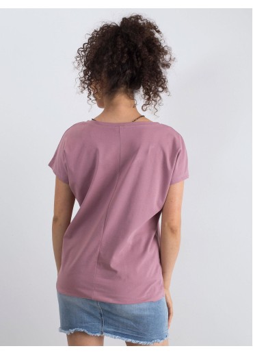 Tmavopúdrovo ružové basic tričko