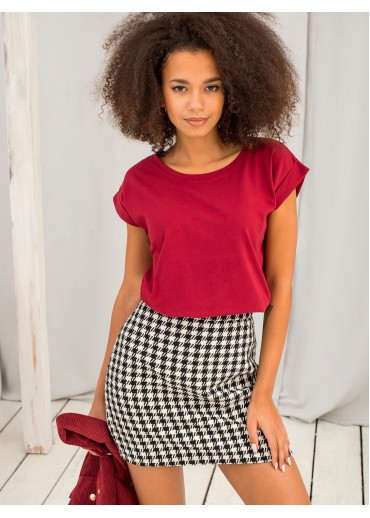 Bordovo červené basic tričko