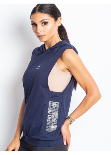 Modré tričko s kapucňou