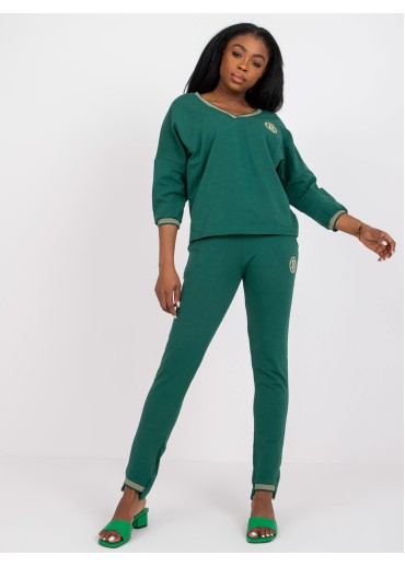 Tmavozelená tepláková súprava