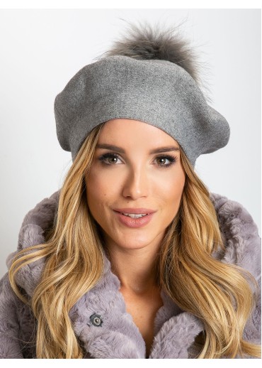 Sivá čiapka - baretka