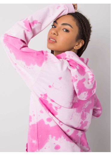 Ružová batikovaná mikina