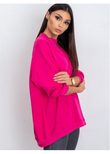 Fuchsiovo ružová oversize mikina