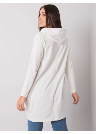 Smotanovo biela tunika s kapucňou