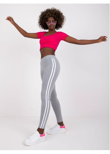 Sivá legíny s lampasmi