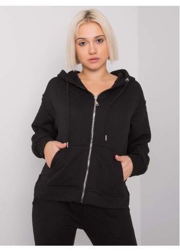 Čierna mikina s kapucňou