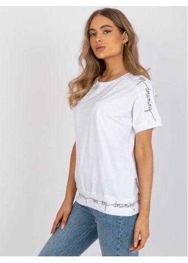 Biele tričko s nápisom