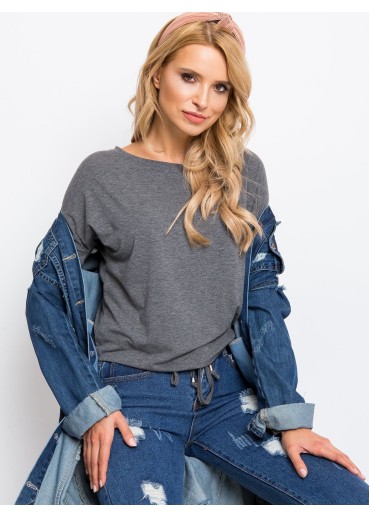 Tmavosivé tričko s dlhým rukávom