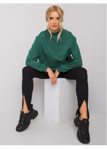 Tmavozelená mikina so stojačikom