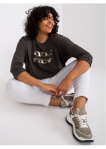 Smotanovo biele tričko s 3/4 rukávom