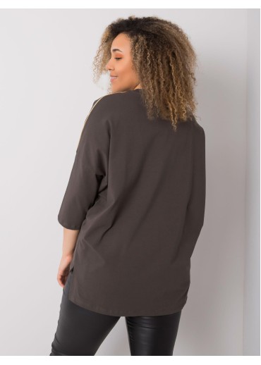 Khaki zelené tričko s potlačou