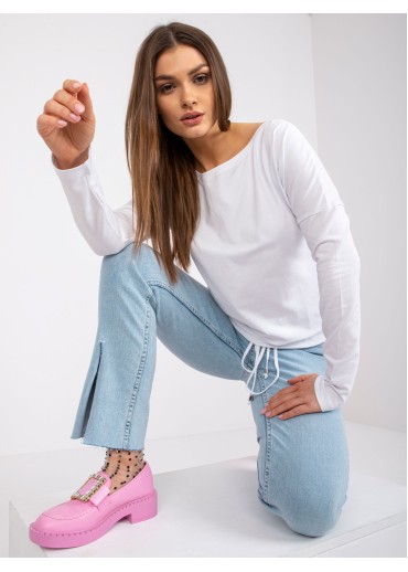 Biele tričko s dlhým rukávom