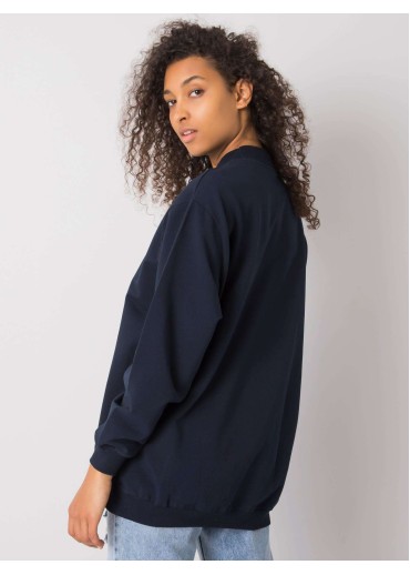 Modrá mikina so stojačikovým golierom