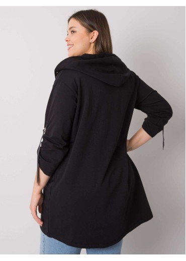 Čierna mikina s kapucňou