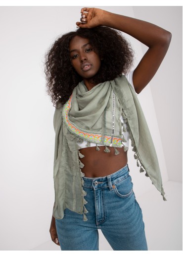 Khaki zelená šatka