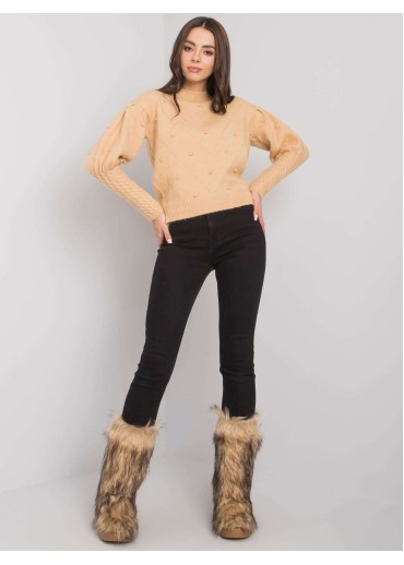 Béžovo hnedý sveter