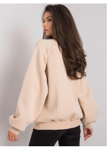 Béžovo hnedá pohodlná mikina