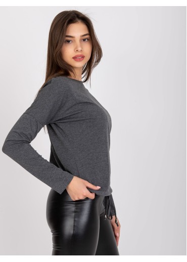 Tmavosivé tričko s dlhým rukávom
