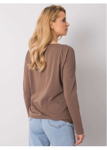 Hnedé tričko s dlhým rukávom
