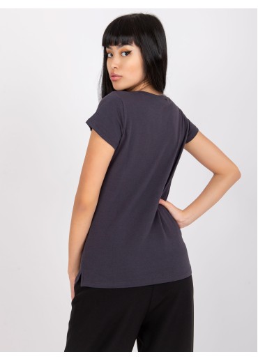 Grafitovo sivé basic tričko