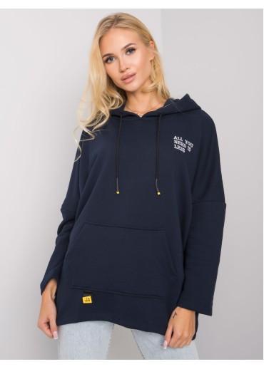 Modrá mikina s kapucňou