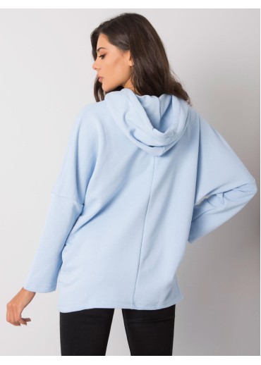 Svetlomodrá mikina s kapucňou