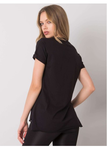 Čierne basic tričko s potlačou