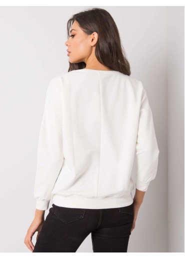 Smotanovo biela mikina s nápisom