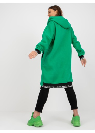 Zelená asymetrická mikina