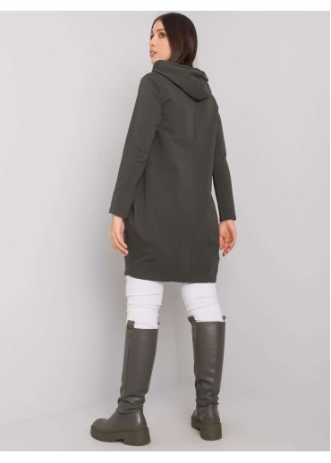 Tmavopúdrovo ružová tunika s kapucňou