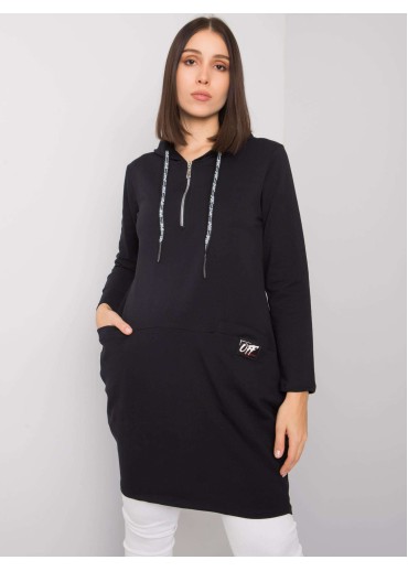 Čierna tunika s kapucňou