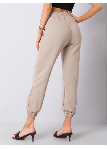 Béžovo hnedé basic tepláky