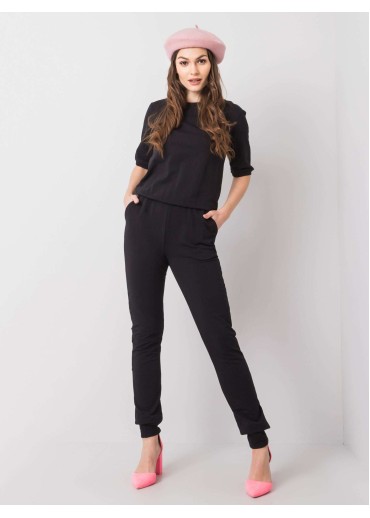 Čierny teplákový overal