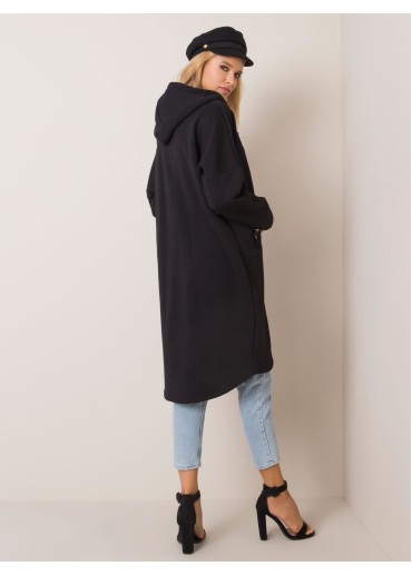 Čierna predĺžená mikina