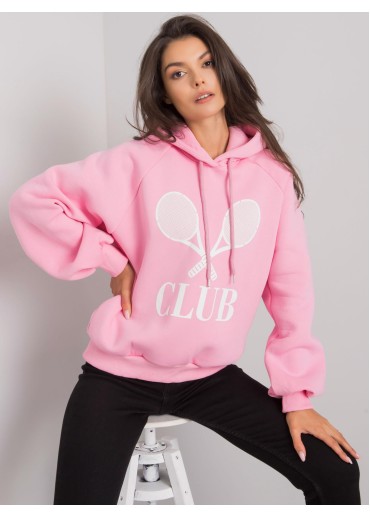 Ružová mikina s kapucňou
