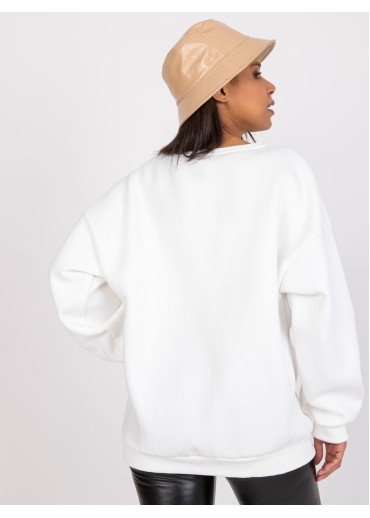 Smotanovo biela basic mikina